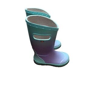 Bogs Youth Classic Waterproof Insulated Boots Ombre Purple & Teal Size 1